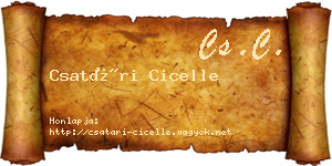 Csatári Cicelle névjegykártya